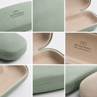 Ensemble d'emballage pour lunettes avec logo personnalisé, boîte cadeau en cuir rigide assortie, chiffon en microfibre pour les marques de chaînes optiques et centres commerciaux