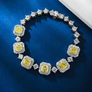 VANA Fashion Luxury 925 Sterling Silver Fine Jewelry Bracelets Bangles Women Engagement Charms Set