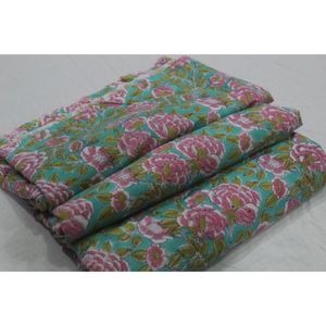 Nueva Tela Sostenible Estampada a Mano, Tela de Algodón Ligera con Estampado Floral, Diseño Floral para Confección de Vestidos para Niñas y Niños - Product Image 5