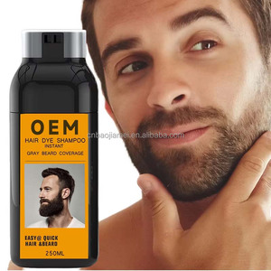Crème-Shampooing Colorante <span class=keywords><strong>Temporaire</strong></span> 3-en-1 aux Herbes pour Barbe et Cheveux OEM/ODM – Noir 250ml – Couverture des Cheveux <span class=keywords><strong>Gris</strong></span> – Hommes – Aspect Naturel Rapide - Product Image 1