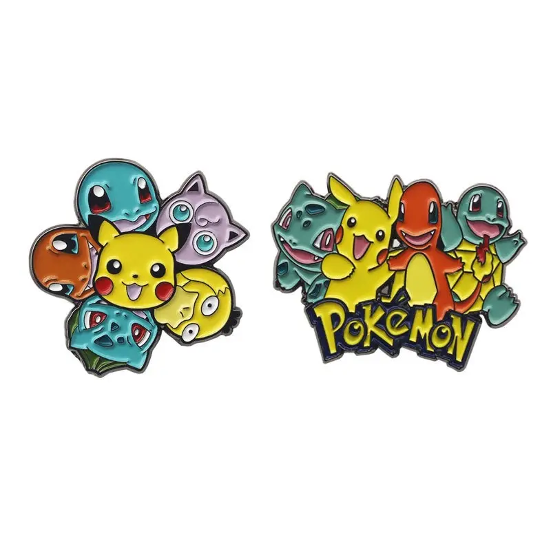 Wholesale Cheap Fashional Cartoon Pokemon Soft Enamel Lapel Pin Metal Bag Decoration Badge