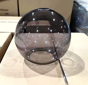 Capa de substituição para iluminação, esfera de vidro cinza iluminação lâmpada