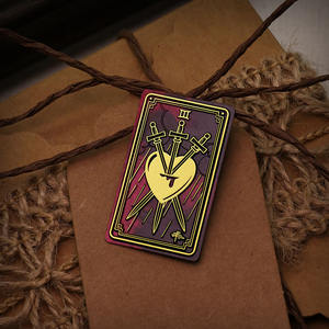 ชุดการ์ดไพ่ทาโรต์ทรงสี่เหลี่ยมหัวตราประทับขี้ผึ้งบัตรหยอดเหรียญสีทอง - Product Image 3