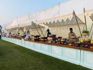 Premium Outdoor Catering Food Counter with Decorative Canopy Setup for <b>Wedding</b> and Event Buffet - Product Image 2