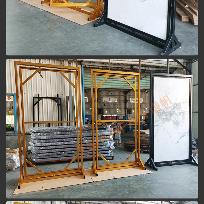 Tsianfan Metal Rotating Quartz Marble Sample Rack Rotate Panel Sintered Stone Slab Rock Plate Large Porcelain Tile Display Stand