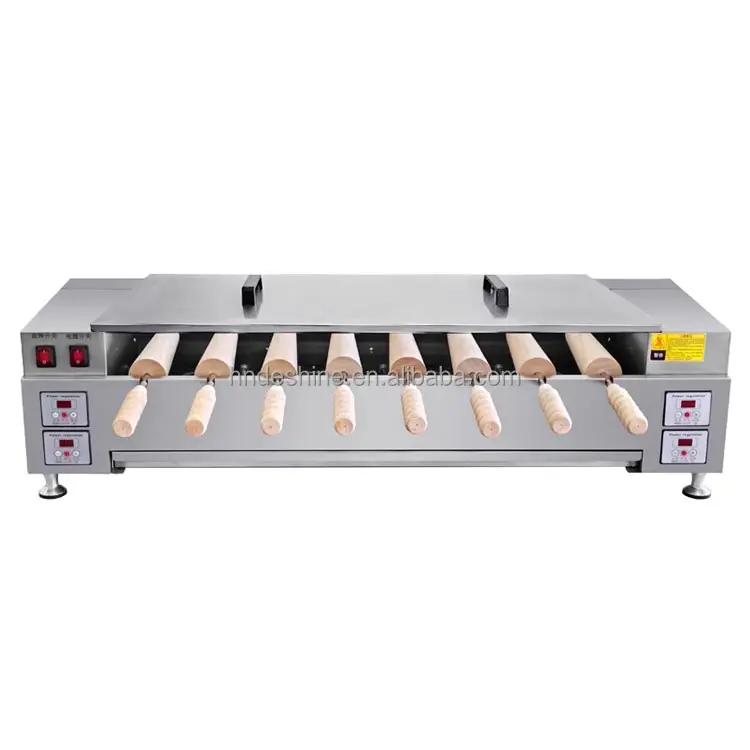 Schoorsteen Cake Bakapparatuur 8 Sticks Roterende Elektrische Schoorsteen Cake Oven Streetfood Schoorsteen Cake Machine