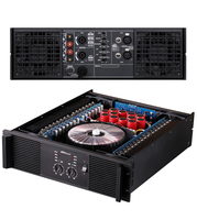 Amplificateur de puissance numérique professionnel 2600W 2/4 Ohms Classe H 2U en métal pour événements scéniques et extérieurs