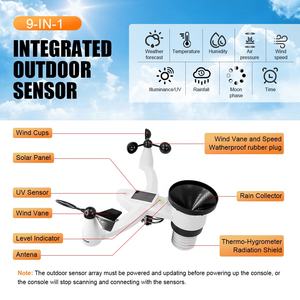 VICTOR 0360 주변 날씨 홈 스테이션 무선 WiFi UV 가능 스마트 기상 관측소 가족 일기 예보 - Product Image 2