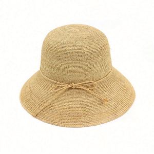 Wholesale High Quality Handmade Raffia <b>Straw</b> Sun <b>Hat</b> Women's Summer Foldable Sunscreen <b>Straw</b> <b>Hat</b> Ladies Beach Sun Bucket <b>Hat</b> - Product Image 1