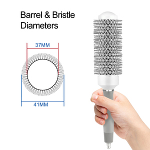 Brosse ronde professionnelle pour cheveux, en céramique thermique, pour lisser et sécher les cheveux, cheveux normaux à épais - Product Image 5