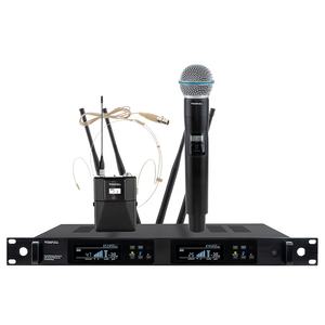 Voxfull Pro Audio <span class=keywords><strong>QLXD24</strong></span> BTEA5 8 SM5 8 Cuatro antenas True Diversity Lavalier Sistema DE MICRÓFONO INALÁMBRICO Cancelación de ruido - Product Image 3