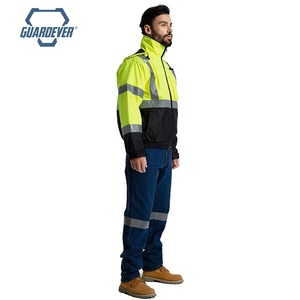 GUARDEVER Insulated Hi Vis Bomber Jacket ANSI Class 3 Winter <b>Waterproof</b> Reflective Safety Clothing for Road Construction - Product Image 3