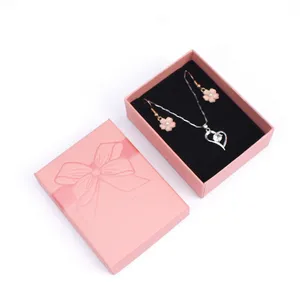 Kunden spezifische spezielle Papier geschenk box für Juweliere Anhänger Ohrring Box Heiß prägung Schmuck verpackungs box mit Logo