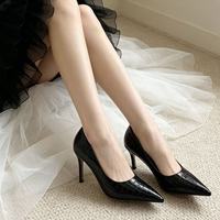 Escarpins à talons aiguilles en cuir verni effet crocodile pour femmes, à bout pointu, multicolores, élégants, pour le bureau et les occasions formelles, vente en gros