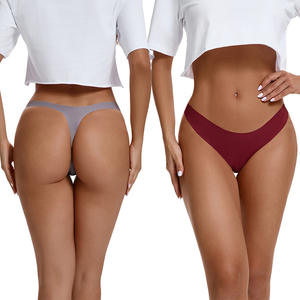 Underwear European and American Style U-shaped Waist Skin-piece Ice Silk Seamless ComfortableThong - Product Image 3