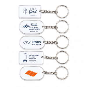 Llavero NFC de Epoxi de 13.56MHz, Etiqueta Inteligente Reescribible <span class=keywords><strong>para</strong></span> Compartir URL, Redes Sociales, Tarjetas de Visita Digitales e Información de Contacto - Product Image 1