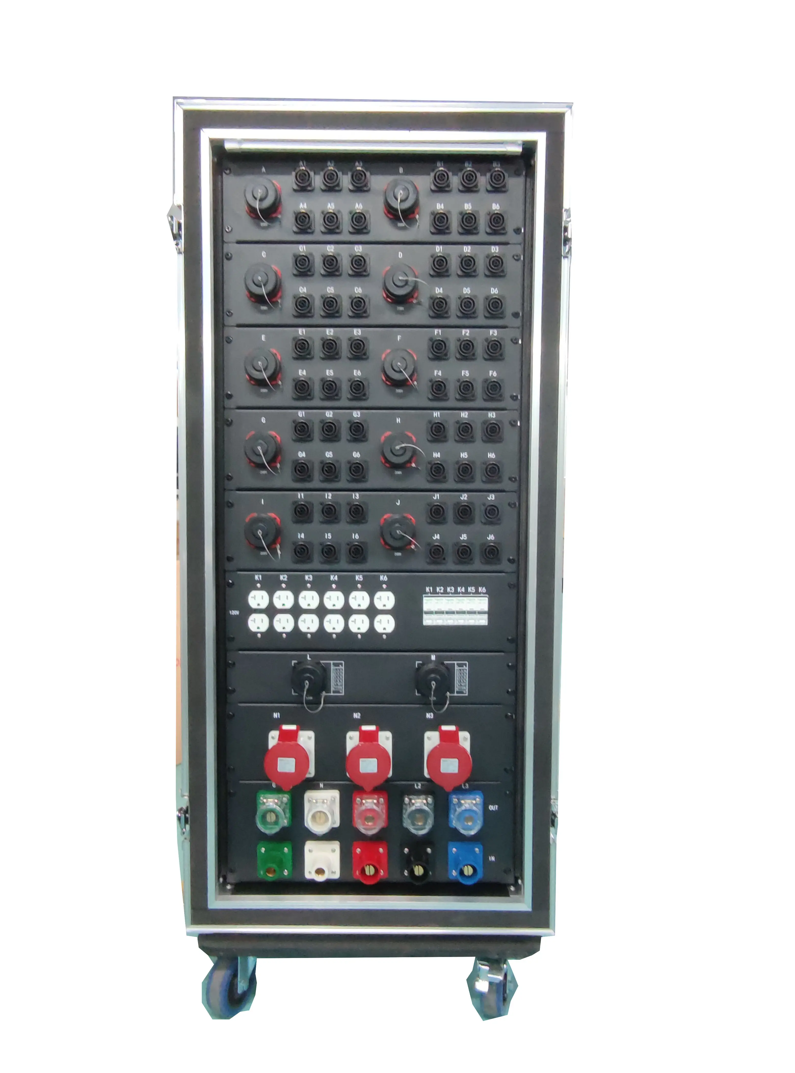 12 Ways Output Single Phase 16A 3P Power Distribution Power Distro Box for Stage Light Sound Equipment