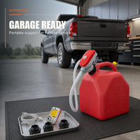 Pompe de transfert de carburant portable en plastique avec commande à un bouton pour camionnette, garage, service automobile, débit de 3,2 GPM, rechargeable par USB