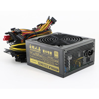 Alimentation serveur haute efficacité 2000W, PFC actif, alimentation PC ATX, 6*6+2 broches, prend en charge 8 cartes graphiques