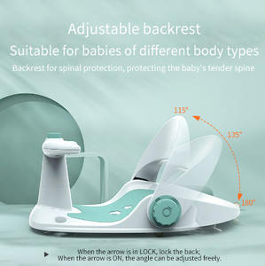 Asiento ergonómico portátil JXB de moda superior ajustable <span class=keywords><strong>sentado</strong></span> reclinable antideslizante Silla de <span class=keywords><strong>bañera</strong></span> de bebé con diseño de rociador de agua - Product Image 3