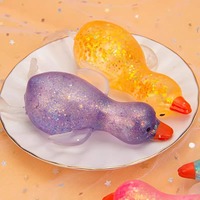 Jouet Squishy Canard Pailleté Extensible en Gros OEM/ODM pour la Détente au Bureau et les Cadeaux Nouveauté