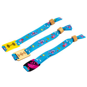 Lider teknoloji Polyester tam plaka baskı çip kodlama 13.56Mhz Mifare RFID dokuma bileklik RFID sert PVC etiketi - Product Image 3