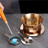 Ensemble de réchauds de buffet en acier inoxydable avec brûleur à alcool pour réchauffer les aliments lors de fêtes, buffets, mariages et événements de traiteur