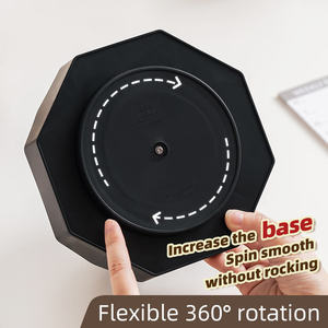 Vente en gros d'usine 360 °   Porte-stylo rotatif en plastique noir, porte-stylo pour l'organisation du bureau de maquillage - Product Image 4