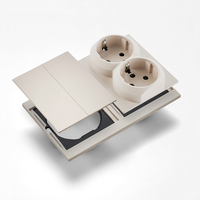 Interruptores y Enchufes de Pared WESA Ultrafinos con Botón Pulsador de 1/2/3 Vías, Enchufe Europeo de 1/2 Vía, Combinación Libre, Diseño Moderno de Lujo