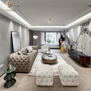 <span class=keywords><strong>Divano</strong></span> <span class=keywords><strong>Chester</strong></span> Moon in Pelle e Velluto, 3 Posti, Morbido Velluto Olandese, Arredamento di Lusso Italiano - Product Image 4