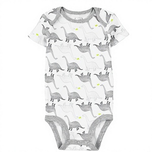 OEM Wholesale New Arrival Comfortable Breathable Soft Romper Baby Bodysuit 100% Cotton Customized Size Graphic Multi Printed - Product Image 3