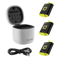 Telesin Allin Box, Kit de 2 Cajas de Carga para Baterías de Litio para Cámara GoPro Hero9/10