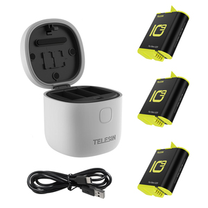 Telesin Allin Box, Kit de 2 Cajas de Carga para Baterías de Litio para Cámara <span class=keywords><strong>GoPro</strong></span> Hero9/10 - Product Image 5