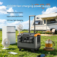 Station d'alimentation portable pour le camping T30 LiFePO4 3000W à onde sinusoïdale pure, stockage d'énergie solaire extérieur avec entrée pour panneau photovoltaïque
