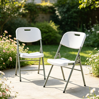 Chaise pliante en plastique pour appartement, design pliable et peu encombrant, rangement facile