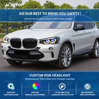Phares HETOP F25 F26 X3 X4 2013-2017, mise à niveau personnalisée spéciale RGB OSS, triple couleur, LED DRL uniques, Plug and Play pour BMW