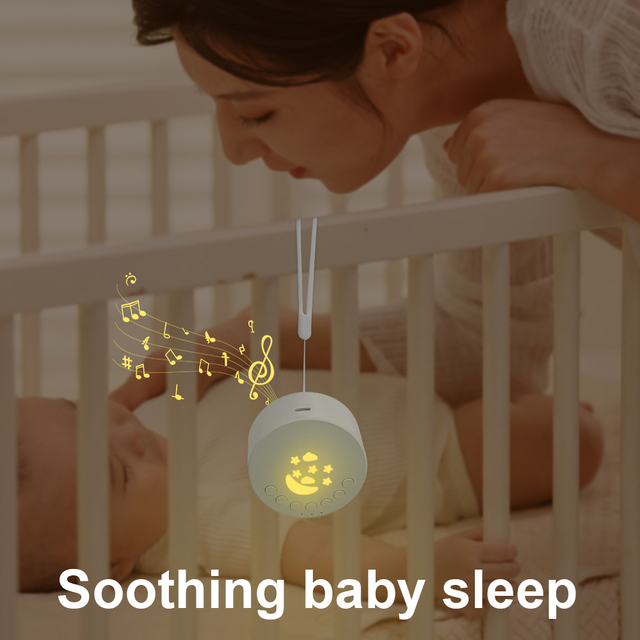 Portable White Sound Noise Sleep Sooth Nature Sounds Aid Machine Baby Adult Auto Motion Sensor Adjustable Nightlight Timer