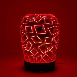 Diffuseur d'arômes créatif en verre 3D avec lumière LED et humidificateur pour la maison et le bureau, capacité 0,5 L, alimentation électrique - Product Image 2