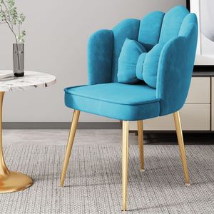 Chaise de salle à manger nordique en vente chaude, dossier en tissu doux personnalisé, détente, cuisine, luxe léger, salon, chambre à coucher, bureau, restaurant - Product Image 3