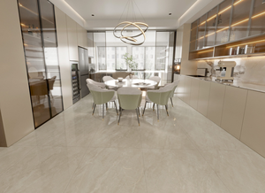 Azulejo de Porcelana de Gran Formato <span class=keywords><strong>para</strong></span> Comedor, <span class=keywords><strong>Cocina</strong></span> y Baño, 800x1350mm, Moderno, Color Beige Apolo, Totalmente Pulido y Esmaltado - Product Image 6
