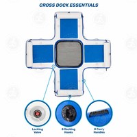 Plateforme de loisirs aquatiques familiale, ponton gonflable, île flottante, ponton avec coussins gonflables