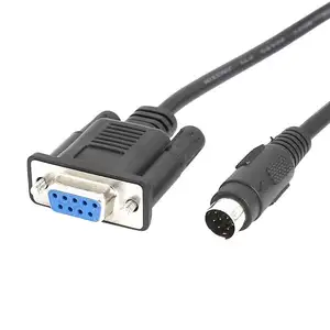 جودة عالية ميني دين 8 p Rs232 Db9 إلى ميني دين 8pin 4 دبوس 8 دبوس إلى مسلسل Db9 البرمجة ACCDTC301 DB9 f إلى كابل ps2