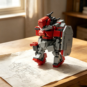 Kit de briques d'assemblage éducatif STEM Fantasy : Robot Mecha Dragon Blaze – Blocs de construction DIY, jouet créatif pour cadeau - Product Image 3