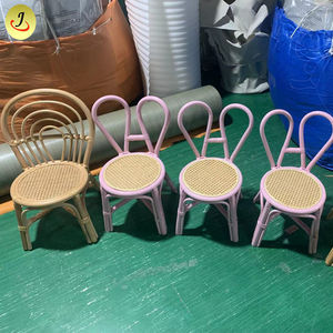 Rattan Bow Kids <b>Chair</b> with Pink Colors Modern Design <b>Hotel</b> <b>Chair</b> Powder Coated Finish for Indoor Outdoor Use - Product Image 3