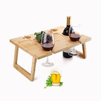 Table portable pliante en bois personnalisée multifonctionnelle Tables en bois et caoutchouc pour pique-nique en plein air, camping