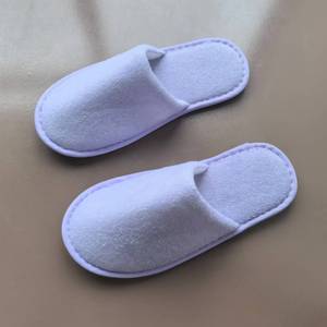 <span class=keywords><strong>Ciabatte</strong></span> per bambini all'ingrosso <span class=keywords><strong>viola</strong></span> usa e getta per interni in velluto Hotel pantofole - Product Image 4