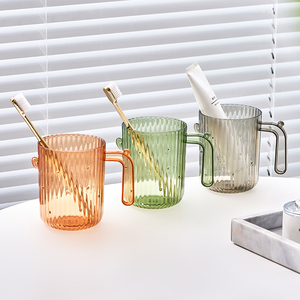 Nhà Máy Bán buôn phòng tắm hộ gia đình khách sạn Nhựa Bàn chải đánh răng cup rửa cup sản phẩm với xử lý - Product Image 5