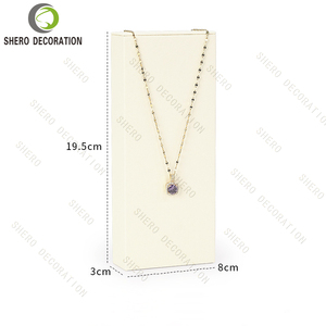 Beige Microfiber Jewellery Display Props Custom Size <b>Necklace</b> <b>Ring</b> Holder For Jewelry Showcase Customized Available - Product Image 5