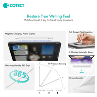 COTECI Tablet kalem Tilt basınç Palm ret manyetik şarj kapasitif kalem Stylus kalem için iPad Mini 6 hava 4th 5th GEN