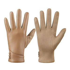 <span class=keywords><strong>Gants</strong></span> d'hiver décontractés pour femmes en <span class=keywords><strong>cuir</strong></span> d'agneau écologique, compatibles avec les écrans <span class=keywords><strong>tactiles</strong></span>, pour le ski et les sports de plein air, vente en gros d'usine - Product Image 4